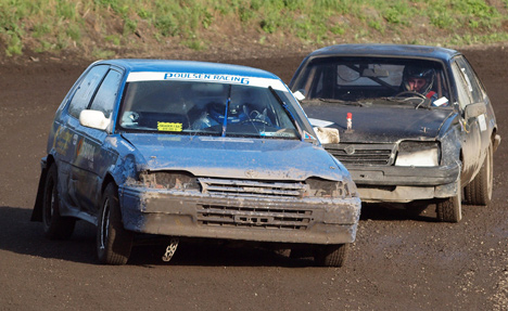 Simon Poulsen i Toyota Corolla var tæt på at score en slutplacering i A-finalen for U18.